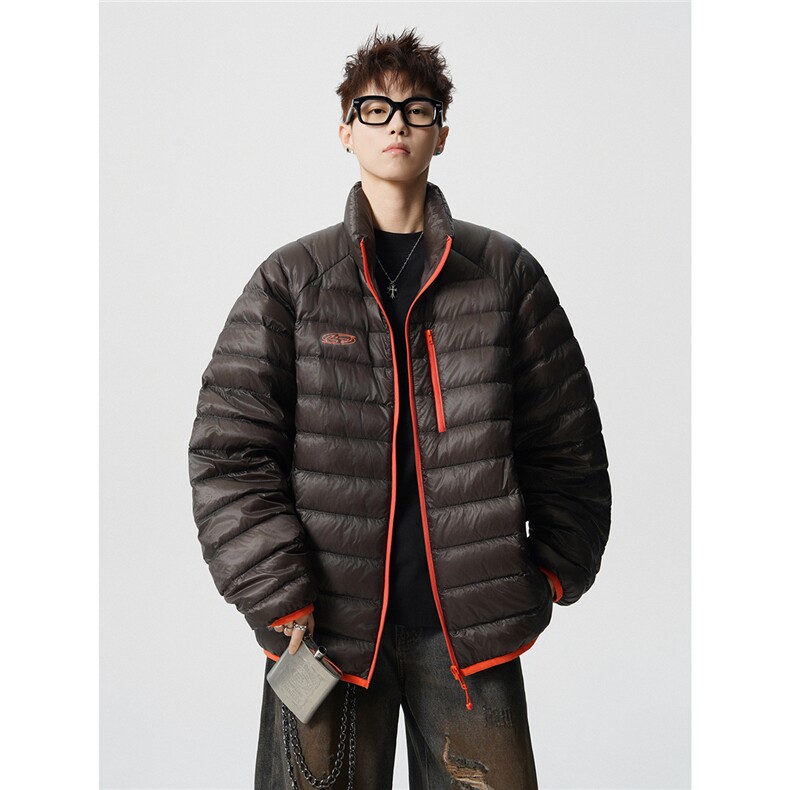 有90绒报告 印花轻便M-5XL大码白鸭羽绒服男78187P238控328图片