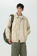 脏脏皮衣外套男装秋季工装夹克潮牌机车服复古PU皮上衣JK8806P70，男装皮衣，星座311B-1