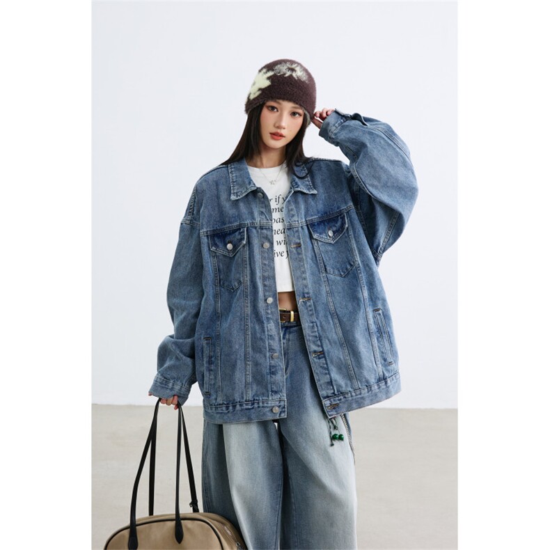 25新款抖音品质牛仔夹克中性风宽松韩版水洗外套N991/P98,男装工装外套,星座202-3