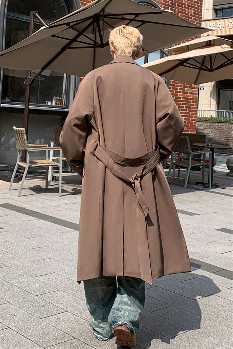 韩系风衣外套男士韩版潮流中长款过膝大衣F7300-P105【特价】,男装风衣,电商A007