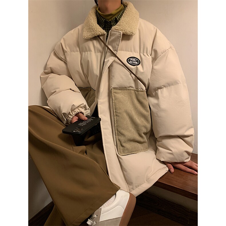纯色棉衣外套加厚棉服大口袋港风日系棉袄1016-1W56P118K158,男装棉衣,星座1016-1（原电商B408-1）