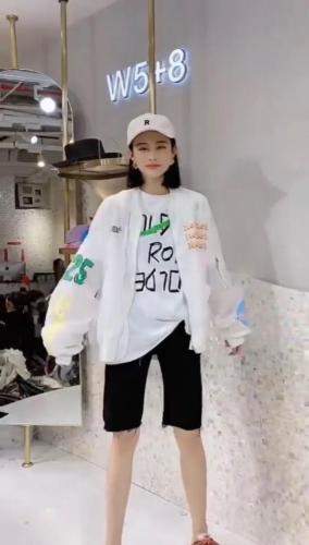 AX9603新款炸街圆领之母印花防晒衣,女装,L·H·X