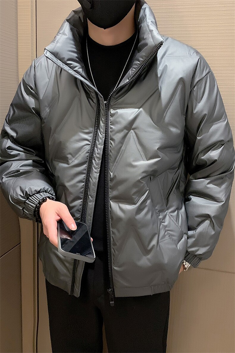 有报告足货店主小伙PU轻薄羽绒服潮流外套男YR2369-P138,男装羽绒服,星座301B-1