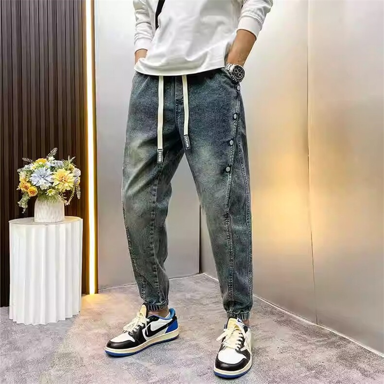 1506A/GN6670/P53哈伦裤水洗百搭宽松休闲萝卜裤男,男装休闲裤,星座1506A