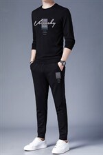 圆领卫衣中老年运动服套装男士大码中年休闲爸爸装2023春秋季新款，男装休闲套装，电商B212（原钱塘6029）