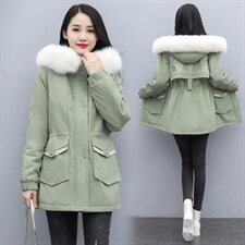 2020冬季新款时尚休闲舒适连帽棉衣，女装棉衣/棉服，涵亦佰惠