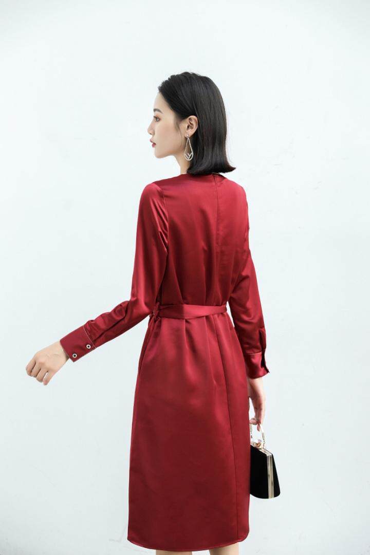 2021春季新品醋酸面料连衣裙高品质，女装连衣裙，荷塘月色