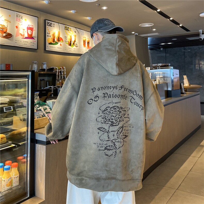 23/秋季360G麂皮绒烧花宽松休闲连帽卫衣JWY252-P55控78,男装卫衣,电商B370