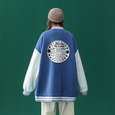 2022秋季新品港风ins潮牌字母印花宽松棒球服夹克G88---P65控78，男装夹克，A247A