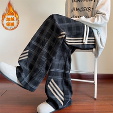 K25103JR加绒P50控78常规P45控68加厚裤子男休闲裤格子裤阔腿裤，男装卫衣，电商D229A