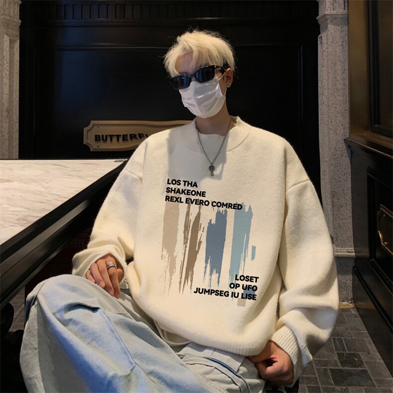 高质量！秋冬季半高领毛衣男士加绒加厚线衣针织衫男DMY540-特P38图片