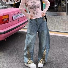 春夏破洞牛仔裤宽松显瘦垂感窄版遮肉休闲裤NZQ69，男装牛仔裤，星座516A