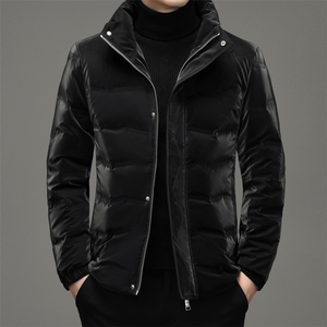 秋冬2022男轻薄季潮流短款男士纯色立领保暖羽绒服 HL6111-P255图片