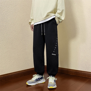 2024秋冬新款 港风 撞字母印花宽松束脚休闲裤运动裤K237-P60图片