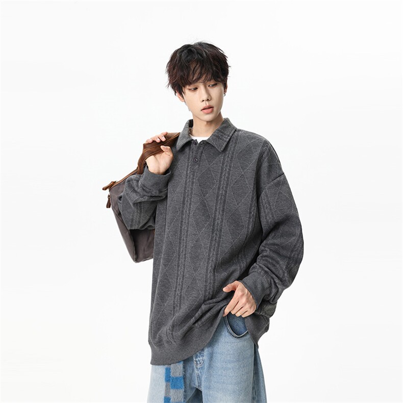 311B-1-9158-P37控69时尚高街拉链卫衣拼接宽松休闲百搭上衣，男装卫衣，星座311B-1