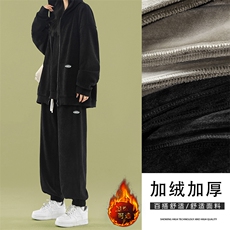 加绒加厚垂感百搭时尚休闲百搭三件套SJT873-特批176加绒特批206，男装休闲套装，星座718