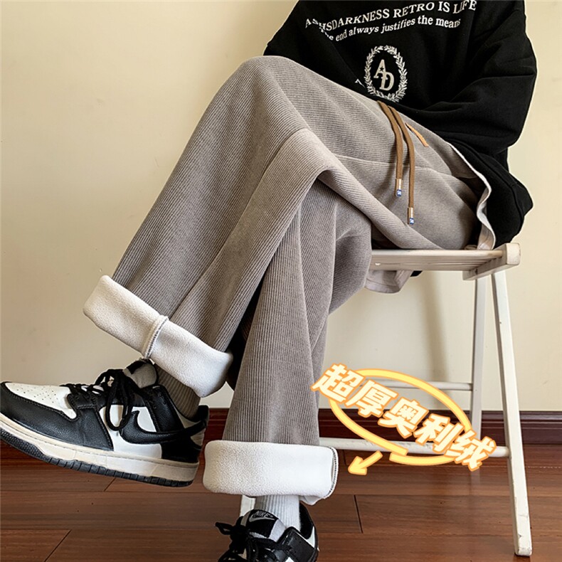 2024秋冬新款大码拖地裤XZ806-KZ2272常规P58-KZ2272加绒p68,男装休闲裤,四季星座806