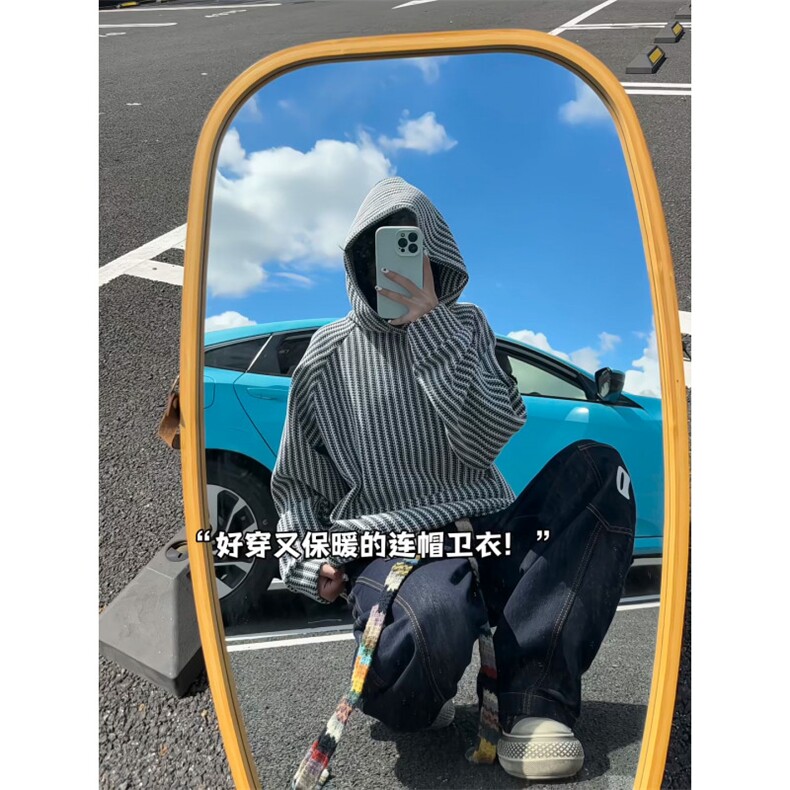 XZ809A/YGW01/特P45/控89   大重磅鱼骨纹连帽卫衣图片
