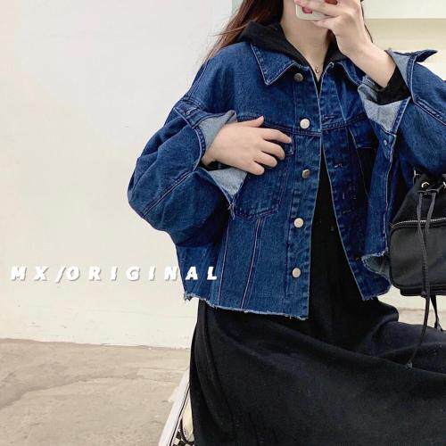 (现货）2021牛仔磨边小外套，女装，墨写