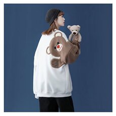 2026年秋冬季新款卫衣女韩版宽松学生百搭休闲小熊慵懒风外，男装卫衣，星座218-1（原230）