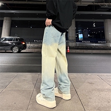 美式高街vibe风直筒长裤欧美痞帅男hiphop复古水洗牛仔裤，男装牛仔裤，星座301D-4(原星座1004-4）