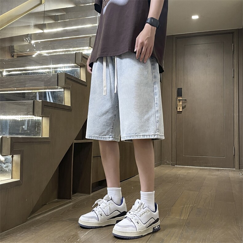 牛仔短裤男夏季美式男生宽松男款裤五分中裤DK850-特批32图片