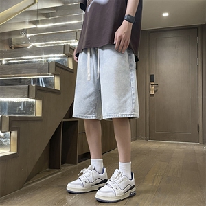 牛仔短裤男夏季美式男生宽松男款裤五分中裤DK850-特批32图片