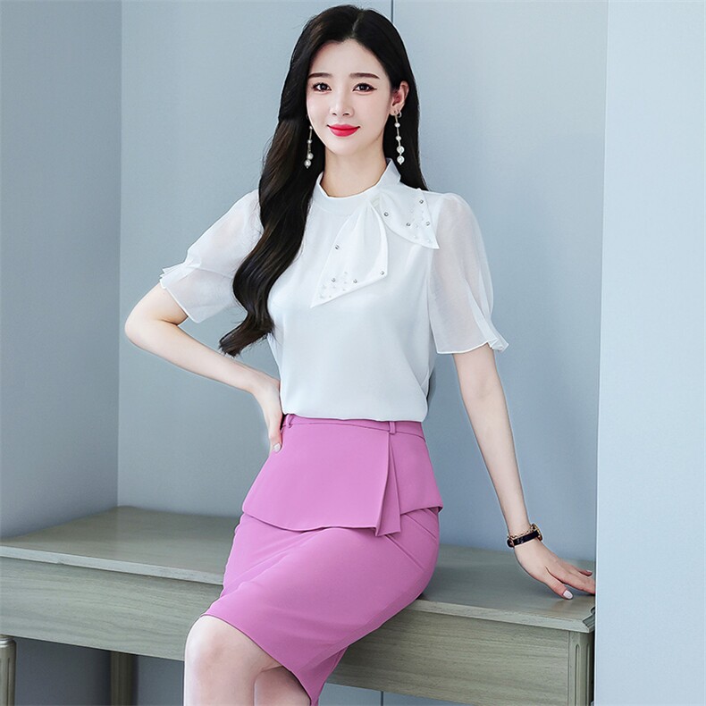 2023年夏季韩版两件套淑女气质穿搭套装裙女装,女装套装/套裙,时尚俏佳人