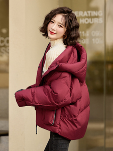 新款现货白鸭绒短款羽绒服女冬季2024年新款高级感时尚小个子图片