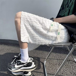 冰丝短裤男夏季薄款潮牌宽松大码运动裤子速干休闲五分沙滩裤图片