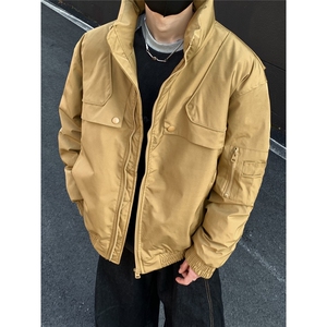 新款工装棉服男士飞行员夹克夹棉外套潮流立领棉衣JKM5020图片