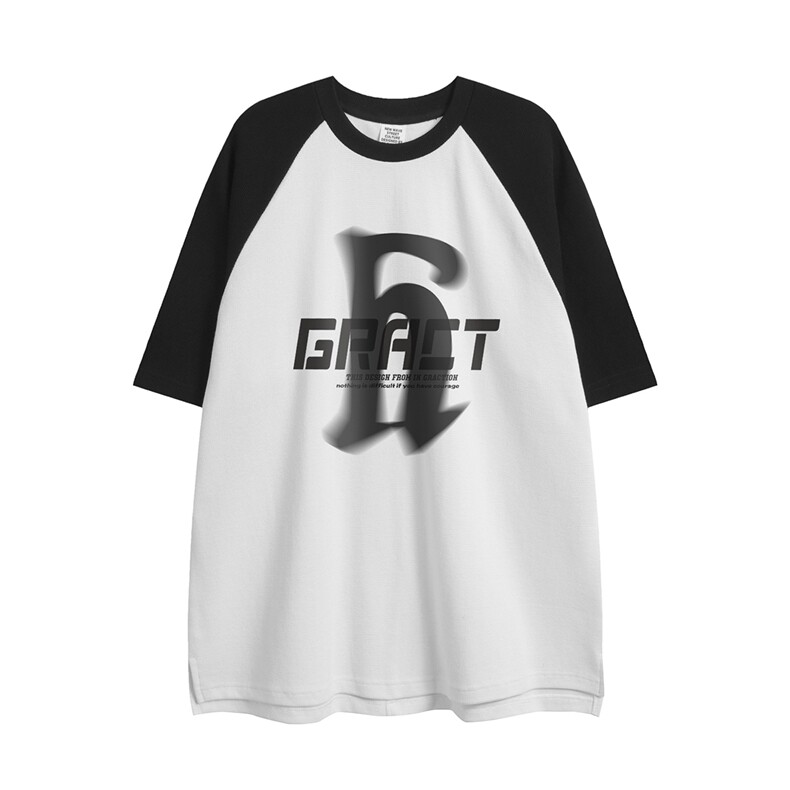 白底23新款夏季百搭时尚潮流宽松圆领短袖T恤DT365P45控68图片