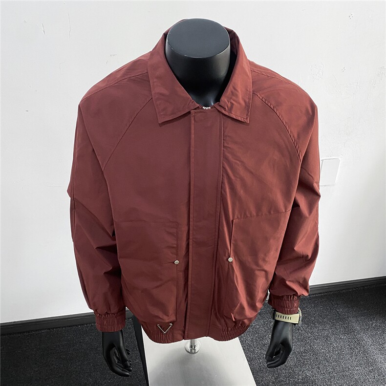 港风秋冬翻领插肩袖夹克痞帅百搭情侣外套J595002TP65，男装夹克，电商A247