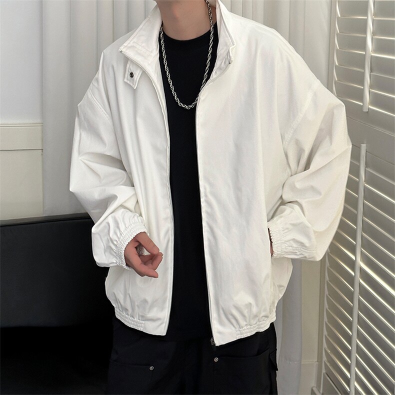 秋季新款现货短款夹克外套男宽松休闲立领上衣A351-AJ2598-P125,男装夹克,电商A351