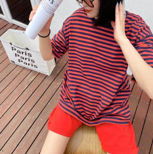 条纹撞色T，女装，Q.P