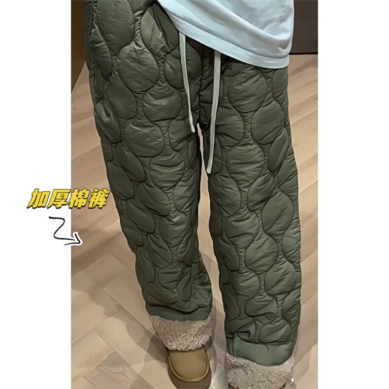 特批P45无差价冬抖音羊羔毛棉裤中性休闲潮拖地裤K5613J加棉,男装棉裤,电商A001-1