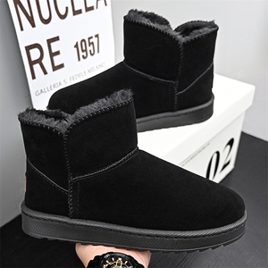 X4417-95雪地靴男款冬季加绒保暖高帮棉鞋男面包鞋,男装棉衣,星座1407-3