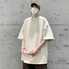 二开麂皮绒纯色短袖t恤JD2201，男装T恤，电商A486