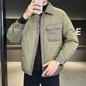 标90白鸭绒 店主风冬款高品质拼色休闲羽绒服外套男M628-P255图片