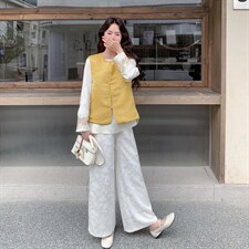 双面穿马甲十衬衣十阔腿裤三件套套裤2C267-117-P245-K365，女装套装/套裙，茵姿媚