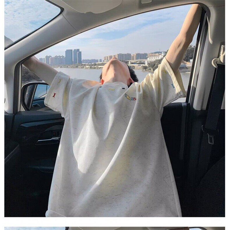 C539P39短袖t恤男夏季韩版潮流简约半袖上衣港风宽松潮牌体恤衫,男装T恤,星座512-6