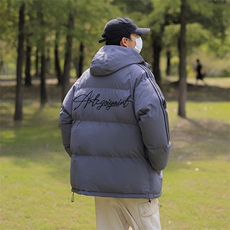 冬季拼三条杠男女情侣面包服羽绒棉宽松连帽棉衣C408M1258P100，男装棉衣，电商C408(原B339-1)
