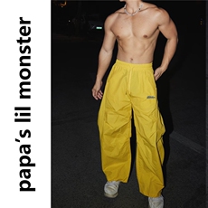 欧美风藏蓝色宽松工装阔腿休闲裤女夏高腰辣妹直筒口袋垂感拖地裤，女装休闲裤，星座1210-1