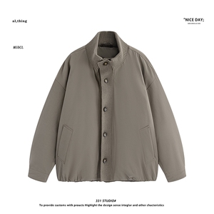 平铺~新标90白鸭绒冬季拼料立领美式羽绒服外套 E125/P278图片