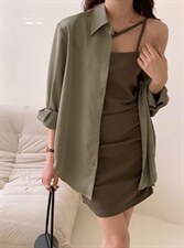 香丽迪网红chic高级感丝滑醋酸外披两件套，其它，香丽迪1