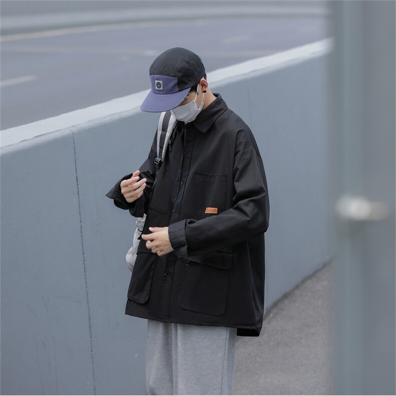 2025秋装纯棉衬衫工装长袖衬衣男大码C307特P40,男装衬衫,电商C323