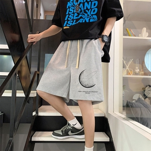 HD74246-P22 华夫格短裤男大码宽松五分裤男直筒中裤图片