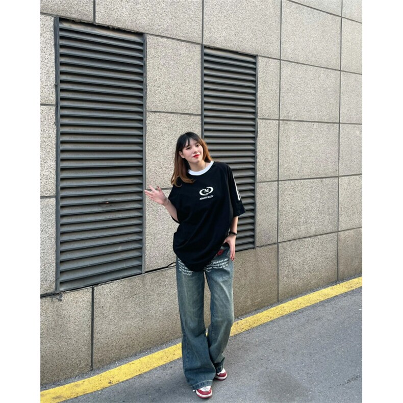 现货！cleanfit微喇高街vibe美式复古牛仔裤字母已改LRA230-P68,男装牛仔裤,星座1005-6