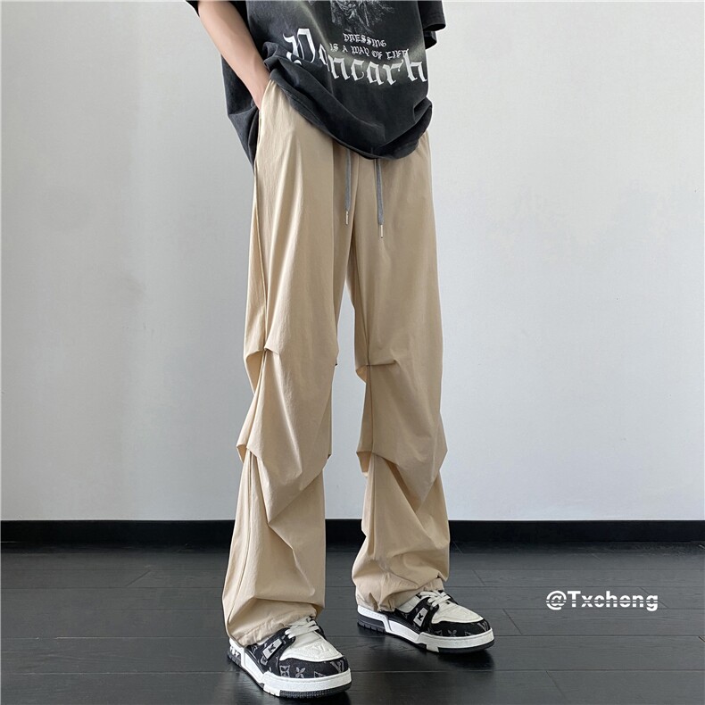 抖音品质潮牌新款速干伞兵裤宽松降落伞裤B315-K23393-p45控58,男装休闲裤,电商B315