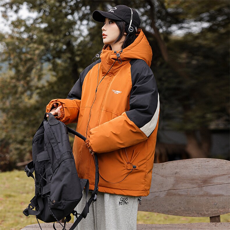 新款冬季棉衣潮牌撞色羽绒棉服情侣加厚棉袄外套A436-5972-P130,男装棉衣,电商A436